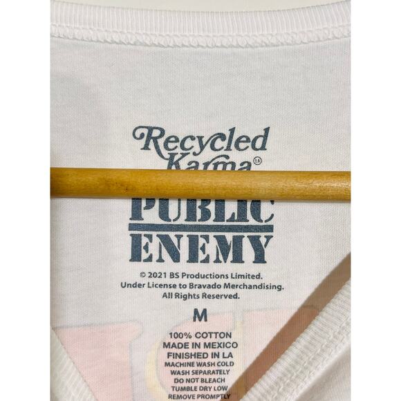 Recycled Karma Public Enemy Short Sleeve Tee, Women's Size M - Picture 3 of 4
